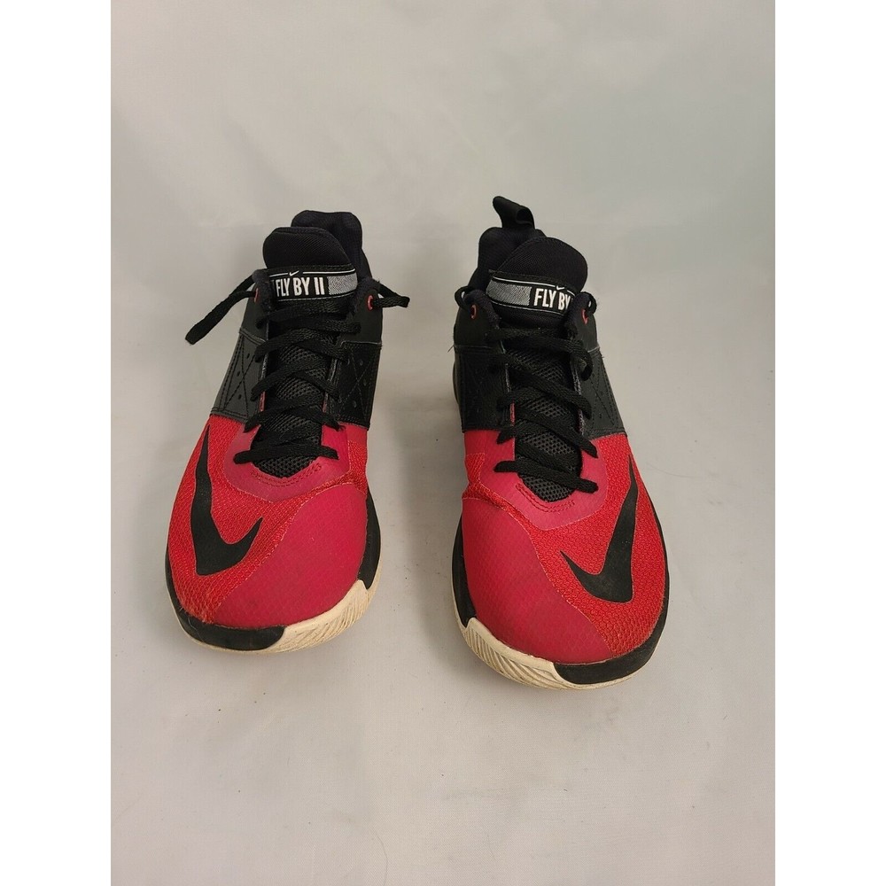 Nike Basketball Fly By II Black/Red Mens Shoe Sz  8.5